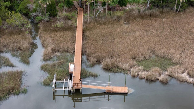 3331 Cottonfield Dr, Mount Pleasant, SC 29466 - dock area with a water view and boat lift