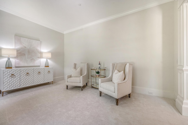 3331 Cottonfield Dr, Mount Pleasant, SC 29466 - sitting room with crown molding, carpet floors, and baseboards