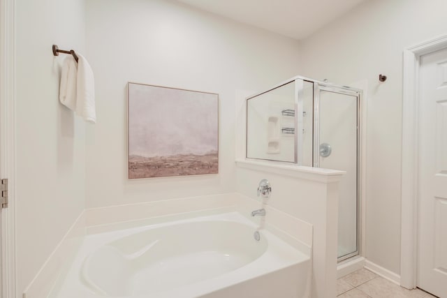 543 Mclernon Trce, Johns Island, SC 29455 - full bathroom with a shower stall, a bath, and tile patterned flooring