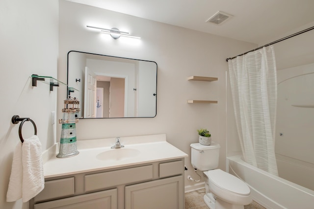 543 Mclernon Trce, Johns Island, SC 29455 - full bathroom with toilet, vanity, and shower / bathtub combination with curtain