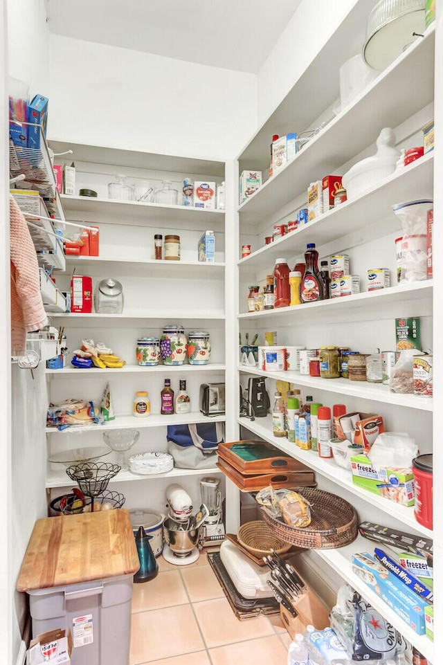 view of pantry