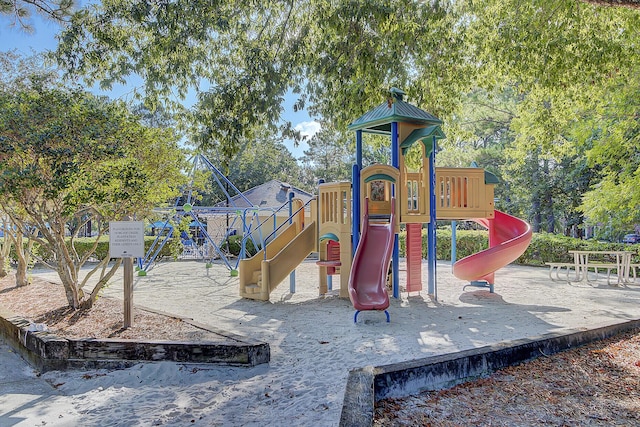 view of community jungle gym