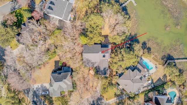 aerial view featuring a residential view