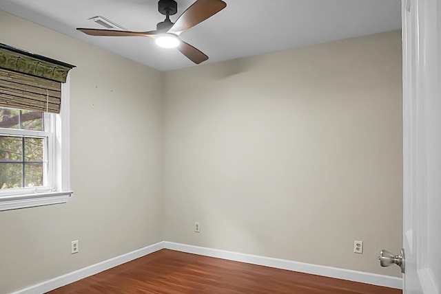49 Crosscreek Dr, Charleston, SC 29412 - unfurnished room with baseboards, ceiling fan, and dark wood finished floors