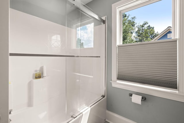 8605 Refuge Point Cir N, Charleston, SC 29420 - bathroom with combined bath / shower with glass door and baseboards