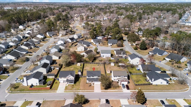 aerial view featuring a residential view