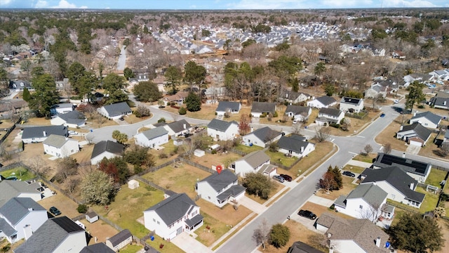 bird's eye view with a residential view