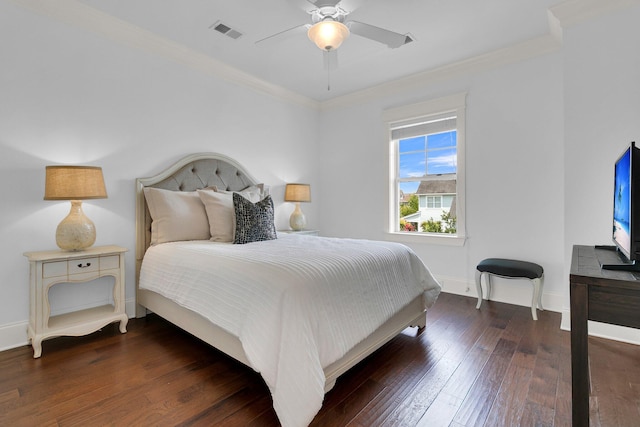 2405 Louisville St, Charleston, SC 29492 - bedroom with wood-type flooring, visible vents, baseboards, and crown molding