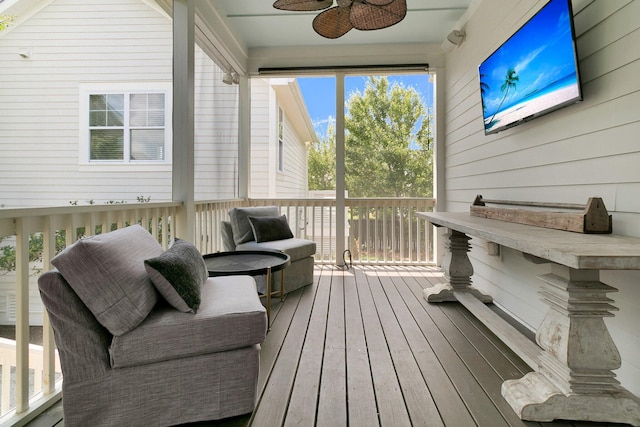 2405 Louisville St, Charleston, SC 29492 - sunroom / solarium with a ceiling fan and plenty of natural light