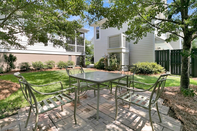 2405 Louisville St, Charleston, SC 29492 - view of patio / terrace featuring fence and outdoor dining space