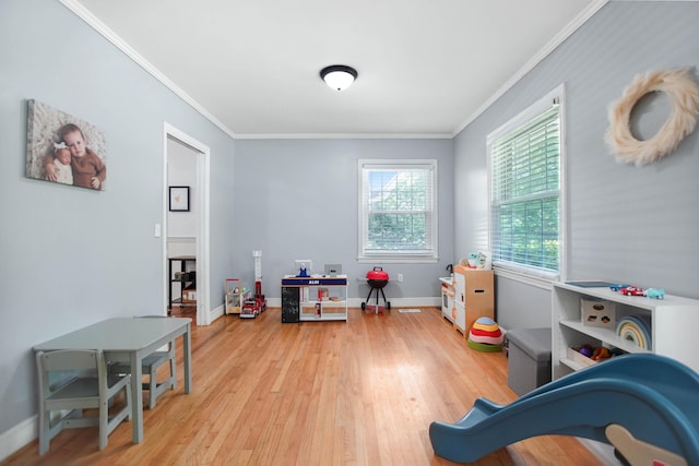 113 Overhill Dr, Walterboro, SC 29488 - game room featuring crown molding, wood finished floors, and baseboards