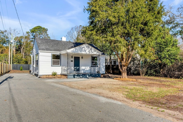 bungalow-style house featuring a porch