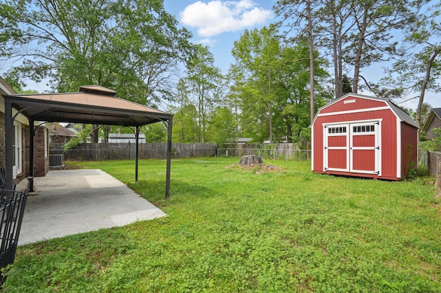 106 Ruffin Rd, Summerville, SC 29486 - view of yard featuring a patio, a storage shed, a fenced backyard, an outbuilding, and a gazebo