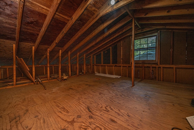 view of attic