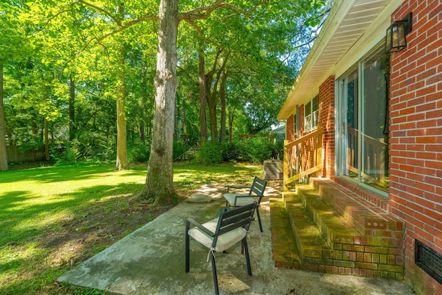 view of yard with a patio area