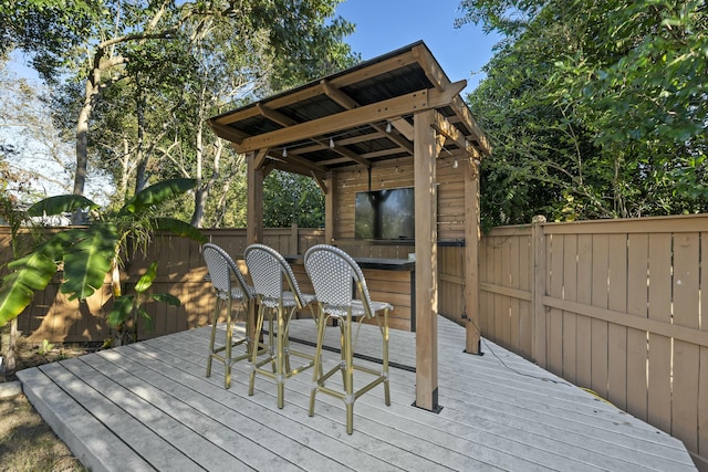 view of wooden deck