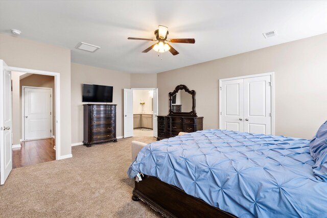 413 Ribiero Dr, Summerville, SC 29486 - bedroom featuring baseboards, carpet flooring, a closet, and visible vents