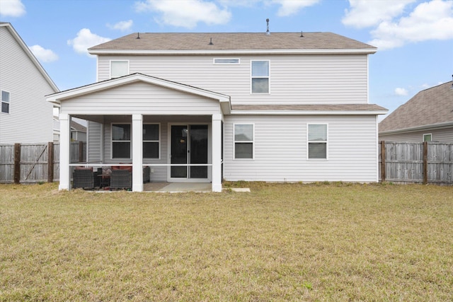 413 Ribiero Dr, Summerville, SC 29486 - back of property featuring a yard, a patio, and a fenced backyard