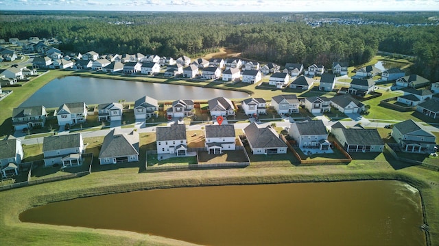 413 Ribiero Dr, Summerville, SC 29486 - bird's eye view with a water view, a residential view, and a wooded view