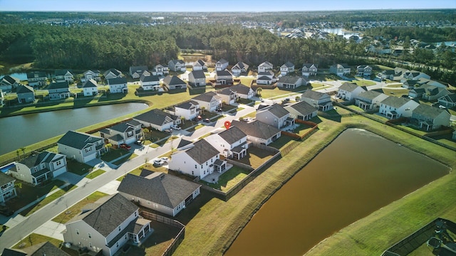413 Ribiero Dr, Summerville, SC 29486 - birds eye view of property featuring a water view and a residential view