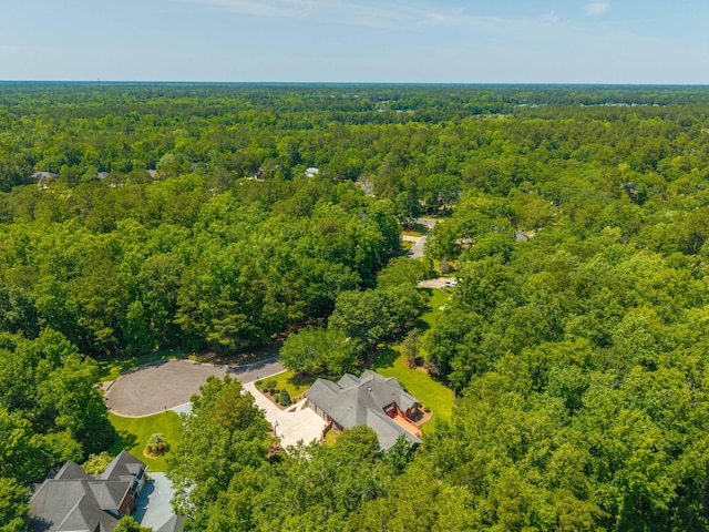drone / aerial view of a forest