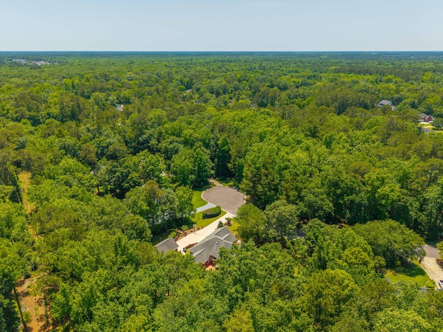 bird's eye view of a heavily wooded area