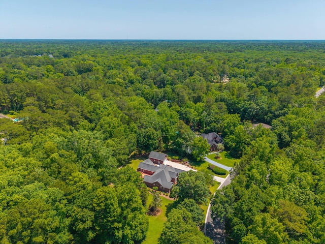 drone / aerial view of a forest
