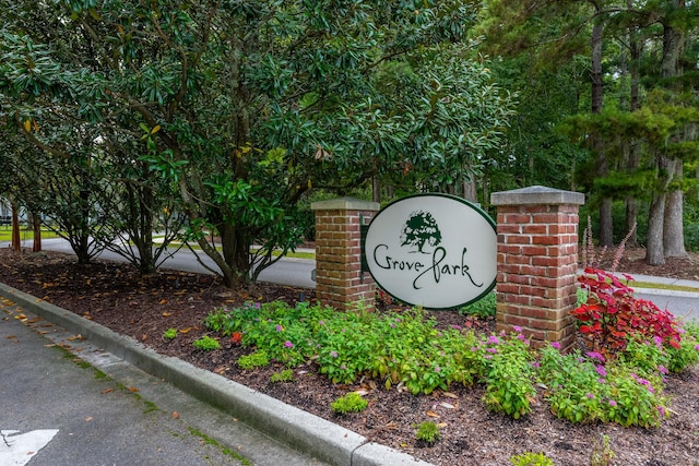 view of community sign