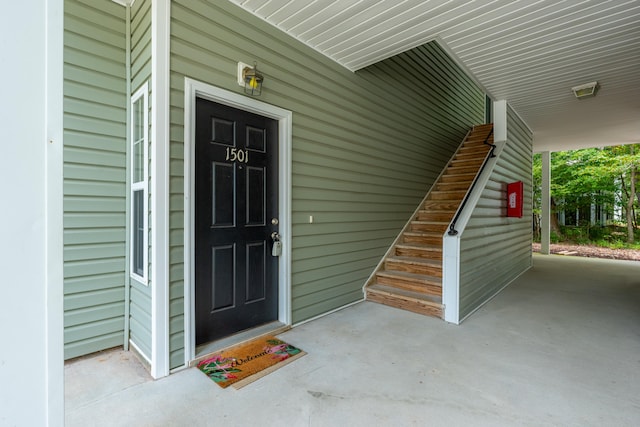 view of doorway to property