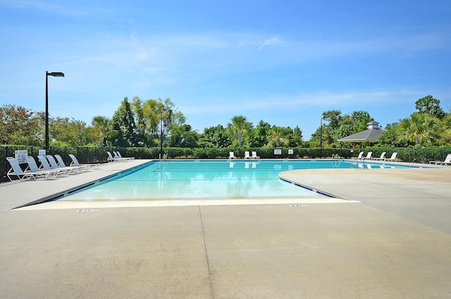 view of pool with a patio