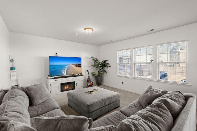 view of carpeted living room