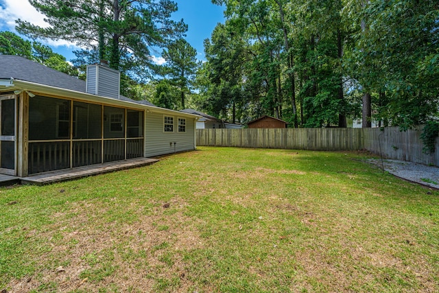 687 Ponderosa Dr, Charleston, SC 29414 - fenced backyard featuring a sunroom
