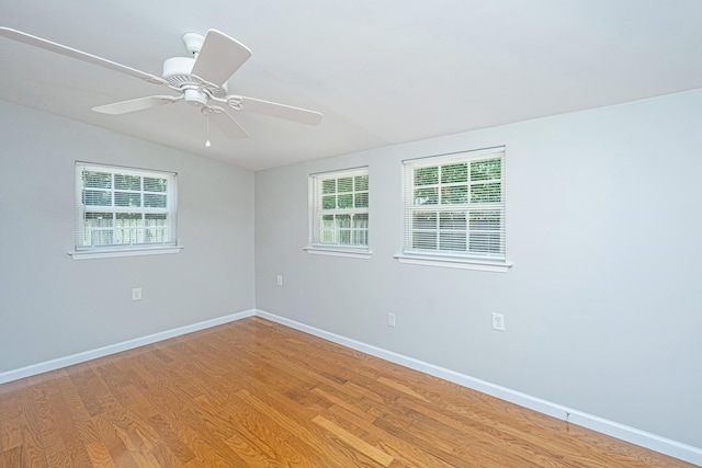 687 Ponderosa Dr, Charleston, SC 29414 - unfurnished room with light wood finished floors, lofted ceiling, and a ceiling fan