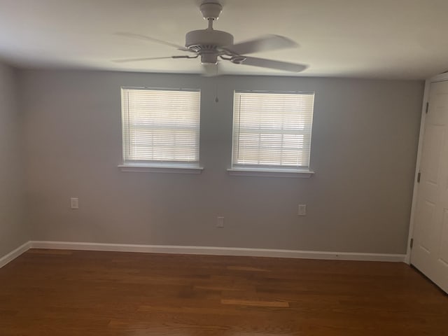 687 Ponderosa Dr, Charleston, SC 29414 - unfurnished room with a ceiling fan, wood finished floors, and healthy amount of natural light