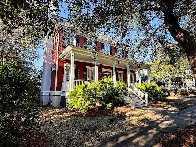 view of front of home with a porch