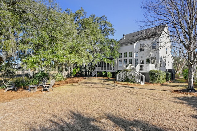 exterior space featuring a deck