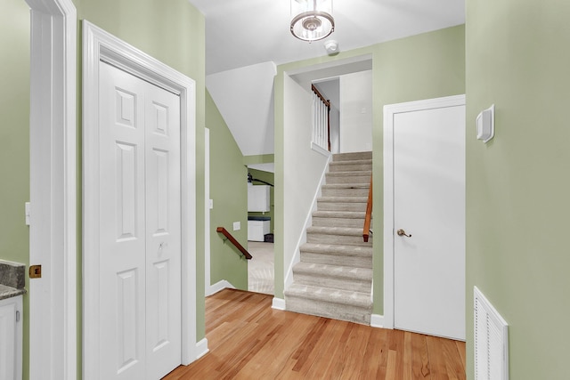 320 Compton Xing, Summerville, SC 29485 - staircase featuring wood finished floors and baseboards