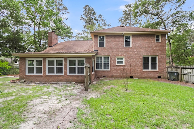 320 Compton Xing, Summerville, SC 29485 - rear view of property with crawl space, a chimney, and brick siding