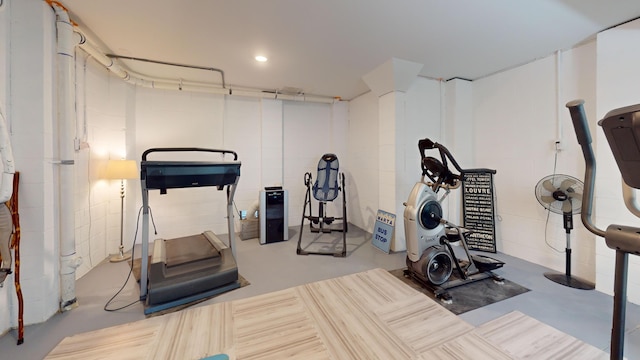 2312 Rushland Landing Rd, Johns Island, SC 29455 - workout area with concrete block wall