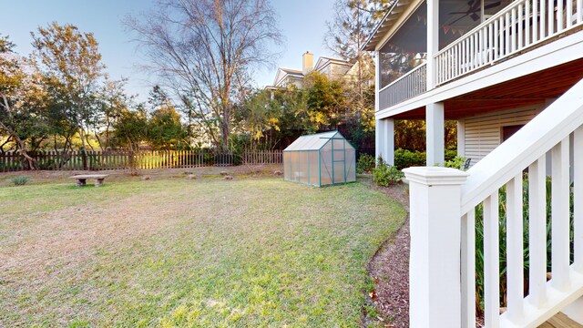 2312 Rushland Landing Rd, Johns Island, SC 29455 - view of yard with a greenhouse and an outdoor structure