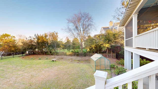 2312 Rushland Landing Rd, Johns Island, SC 29455 - view of yard featuring a greenhouse and an outdoor structure