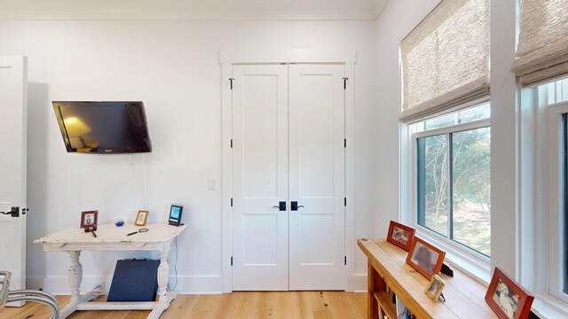 2312 Rushland Landing Rd, Johns Island, SC 29455 - bedroom featuring light wood-type flooring and a closet