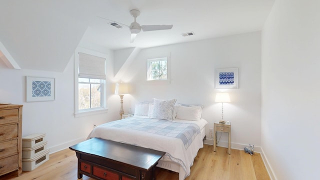 2312 Rushland Landing Rd, Johns Island, SC 29455 - bedroom with light wood-style flooring, baseboards, and a ceiling fan