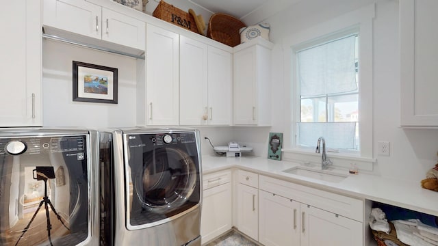 2312 Rushland Landing Rd, Johns Island, SC 29455 - washroom featuring separate washer and dryer and cabinet space