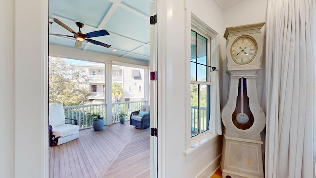 2312 Rushland Landing Rd, Johns Island, SC 29455 - entryway featuring healthy amount of natural light, ceiling fan, and baseboards