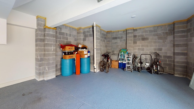 2312 Rushland Landing Rd, Johns Island, SC 29455 - basement with concrete block wall