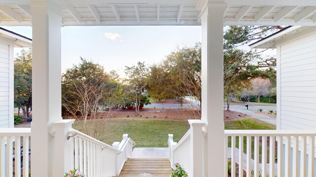 2312 Rushland Landing Rd, Johns Island, SC 29455 - porch featuring a lawn