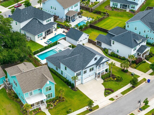1234 Captain Rivers Dr, Charleston, SC 29412 - aerial view of residential area with a pool