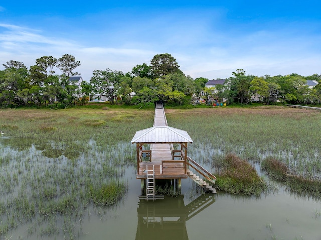 1234 Captain Rivers Dr, Charleston, SC 29412 - dock area featuring a water view and a gazebo