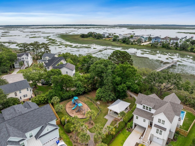 1234 Captain Rivers Dr, Charleston, SC 29412 - aerial perspective of suburban area with a large body of water